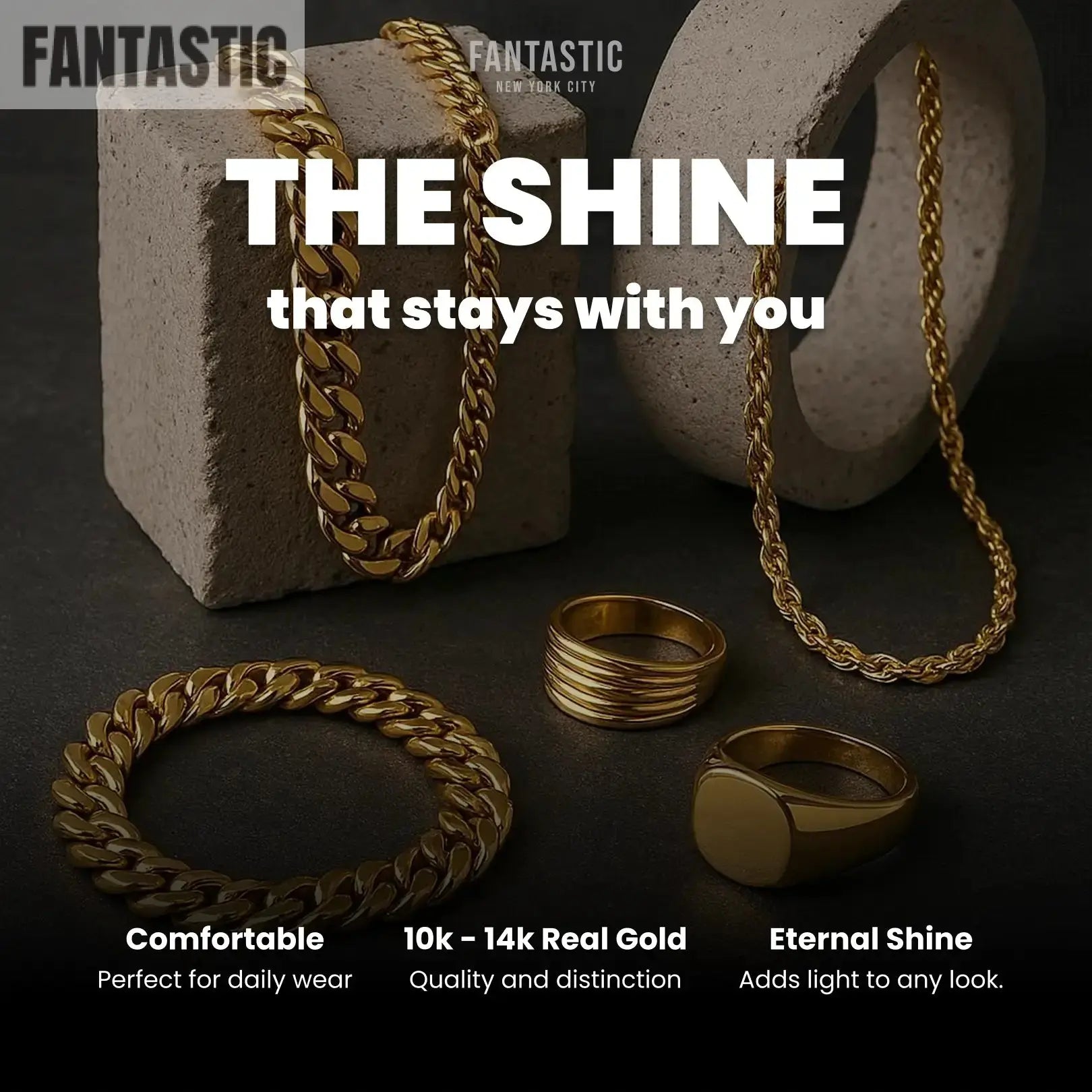 14K Gold- Ice Chain (Yellow Gold)