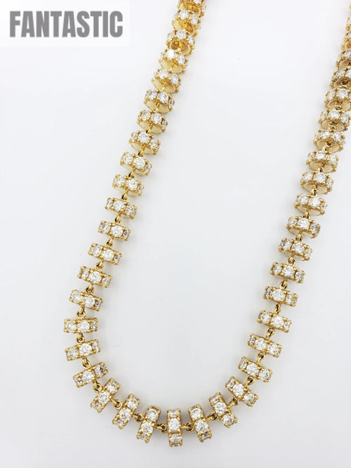14K Gold- Diamond Disc Chain | 136 Grams