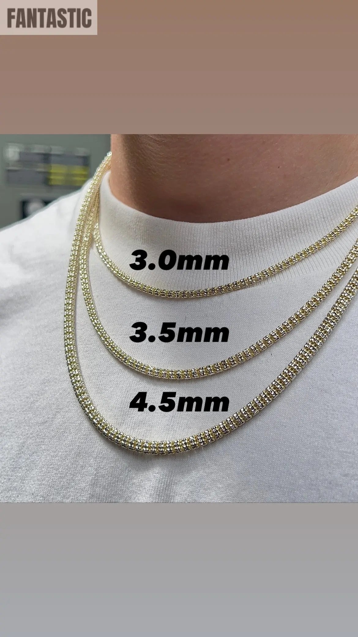 14K Gold- Ice Chain (Yellow Gold)